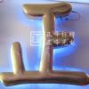 銅字貼金背光字